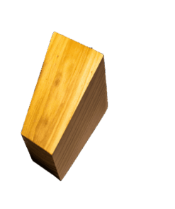 Pé de madeira trapezio 9cm